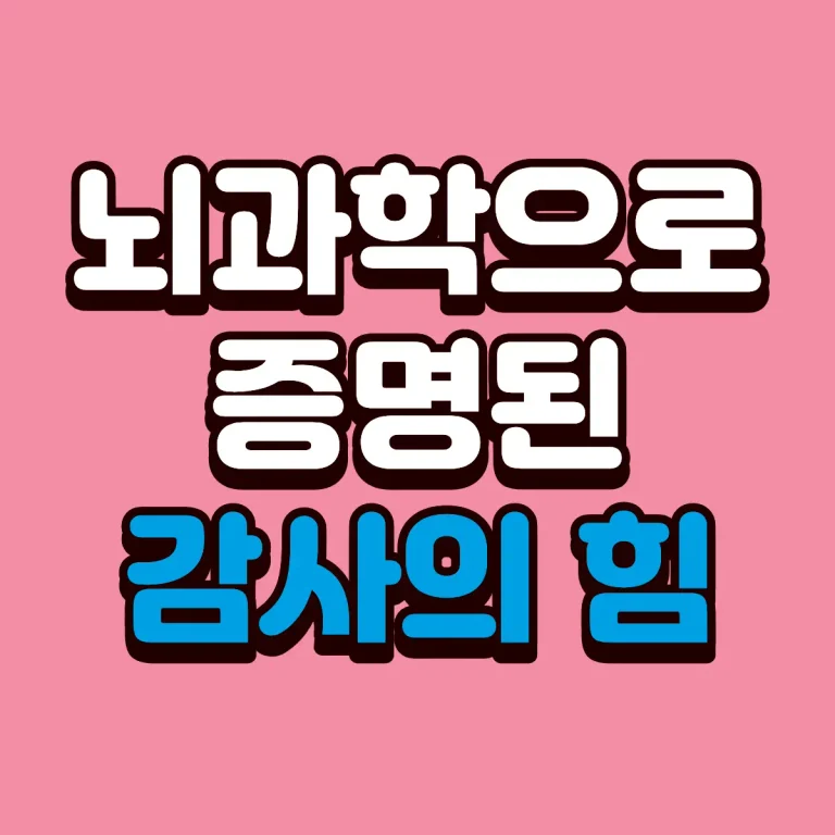 뇌과학으로 증명된 감사 일기의 기적: 감사가 우리 뇌를 바꾸는 놀라운 변화